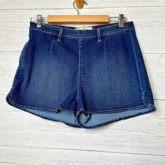 Dittos Shorts Womens Size 30 High Rise Denim Rounded Hem Side Slits Summer - Picture 1 of 16